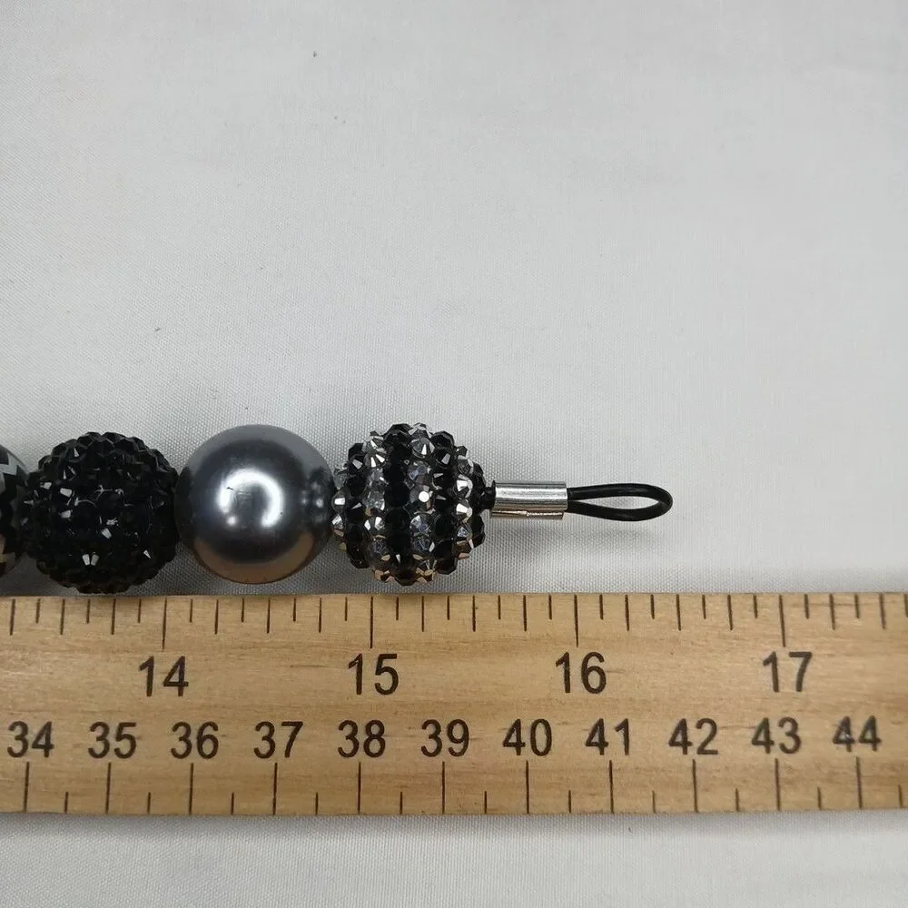 Handmade Night Out Beaded Dog Puppy Collar Necklace Jewelry Durable M 16 1/2